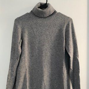 Ann Taylor Grey Cashmere Turtleneck Sweater